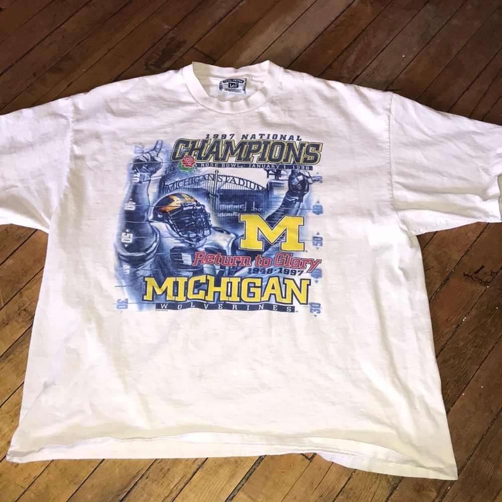 Lee White Michigan 1997 Champions Tee VINTAGE